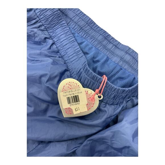 Voight Faith Cargo Pants 2X Blue Drawstring Reflective Trim Multi Pocket Street - Picture 2 of 6